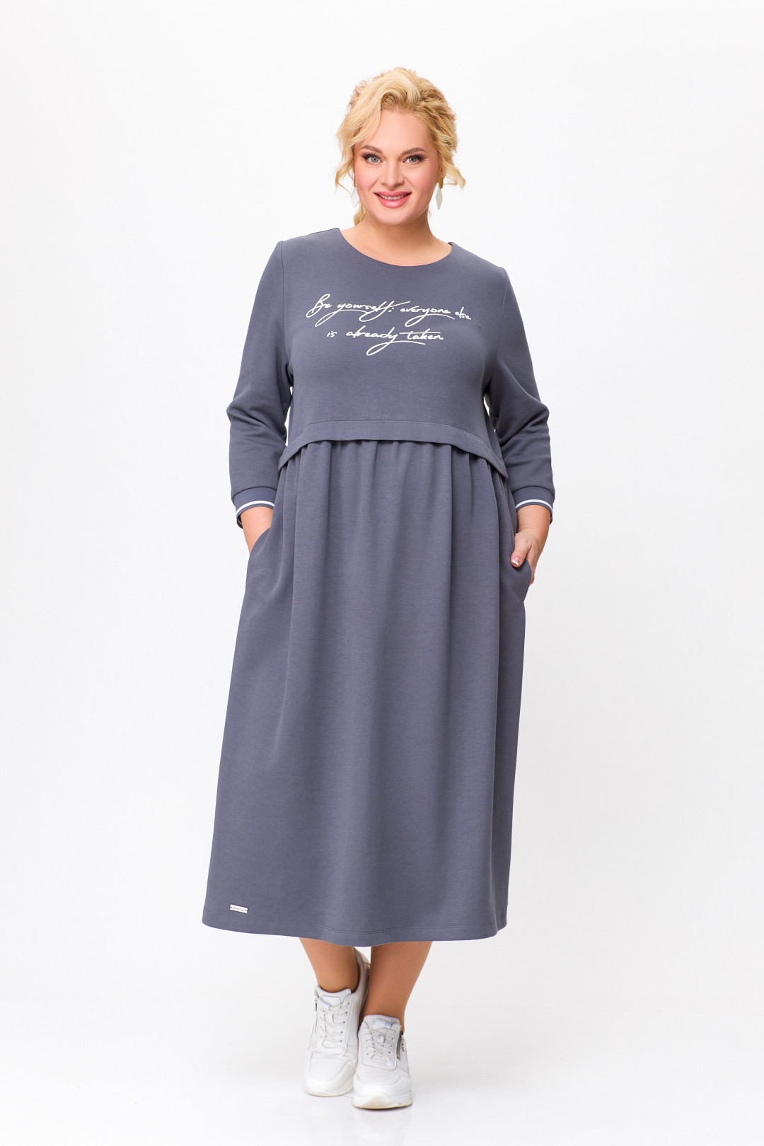 Платье Swallow 696 графит - фото 3